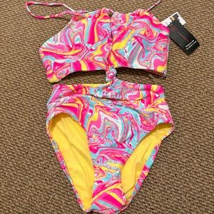 No Boundaries Marble Print One Piece